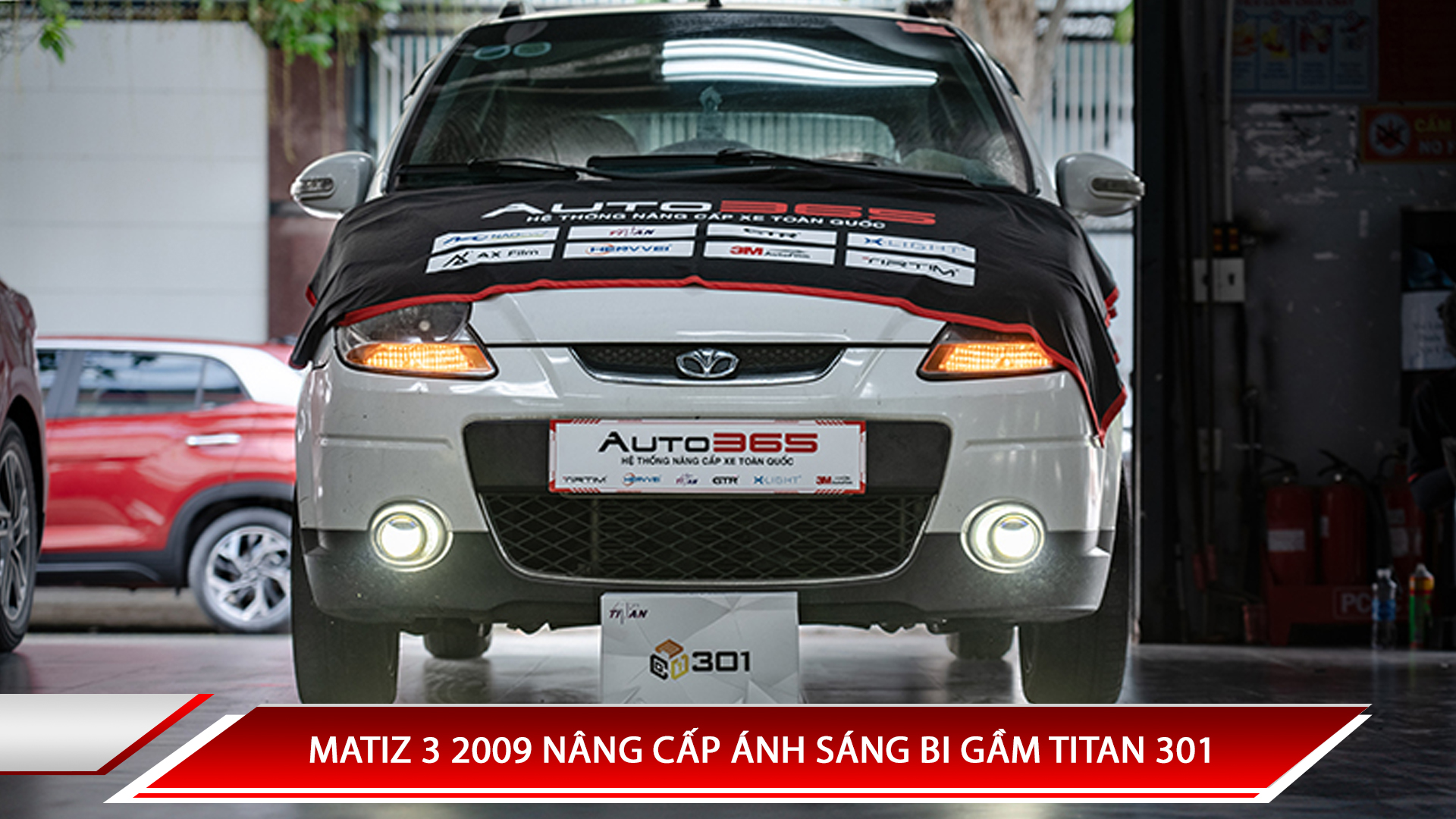 MATIZ 3 2009 NÂNG CẤP ÁNH SÁNG BI GẦM TITAN 301